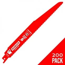 Freud Diablo 9" Steel Demon Thick Bi-Metal 8/10 TPI Reciprocating Saw Blade (200 Pack) DS0908BFD200"