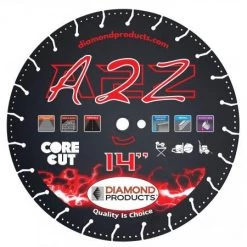 Diamond Products 14" X 1.25" A2Z Specialty Metal Cutting Blade - 1" Arbor 21571