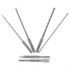 Freud Diablo 6 PC. SDS-Plus Rebar Demon 4-Cutter Full Carbide Head Hammer Drill Bit & Chisel Set DMAPL9930-S6