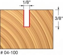 Freud 1/8" Double Flute Router Bit 04-100