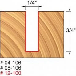 Freud 1/4" Double Flute Straight Bit 04-106