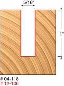 Freud 5/16" Double Flute Straight Bit 04-118
