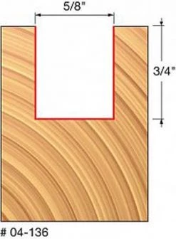 Freud 5/8" Double Flute Straight Bit 04-136