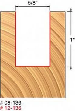 Freud 5/8" Double Flute Straight Bit (Double Grind) 12-136