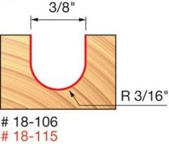 Freud 3/16" Round Nose Bit 18-106