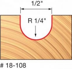 Freud 1/4" Round Nose Bit 18-108