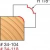 Freud 1/8" Rounding Over Router Bit 34-104