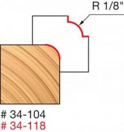 Freud 1/8" Rounding Over Router Bit 34-104