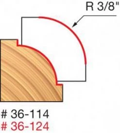 Freud 3/8" Beading Router Bit (Quadra Cut) 36-114