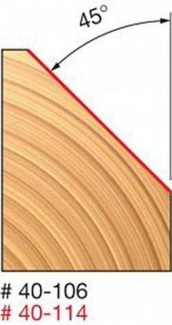 Freud 1-3/4" Chamfer Router Bit - 45 deg. 40-106