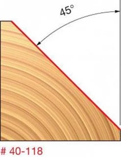 Freud 2-1/2" Chamfer Router Bit - 45 deg. 40-118