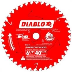 Freud Diablo 6-1/2" x 40 Tooth Finish Trim Saw Blade (Bulk) D0641A