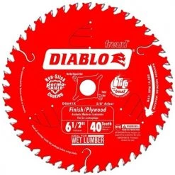 Freud Diablo 6-1/2" X 40 Tooth Finish/Plywood Trim Saw Blade D0641X