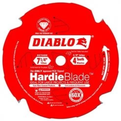 Freud Diablo 7-1/4" x 4 Tooth (PCD) Fiber Cement HardieBlade D0704DH