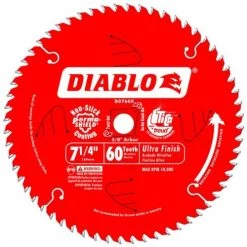 Freud Diablo 7-1/4" 60 Tooth Ultra Finishing Saw Blade D0760A