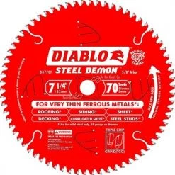 Freud Diablo 7-1/4" 70 Steel Demon Tooth Ferrous Metal Ultra Fine Saw Blade D0770F