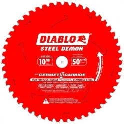 Freud Diablo 10" 50 Tooth Steel Demon Cermet 2 Carbide Metal Cutting Saw Blade D1050CF
