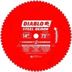 Freud Diablo 14" 72 Tooth Steel Demon Cermet 2 Carbide Ferrous Metal Cutting Saw Blade D1472CF