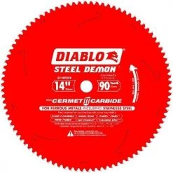Freud Diablo 14" 90 Tooth Steel Demon Cermet 2 Carbide Thin Metal Cutting Saw Blade D1490CF