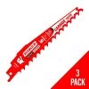 Freud Diablo 6" Demo Demon 3 TPI Carbide Reciprocating Saw Blade (3 Pack) DS0603CP3