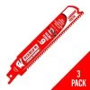 Freud Diablo 6" Steel Demon Thick Metal 8 TPI Carbide Reciprocating Saw Blade (3 Pack) DS0608CF3