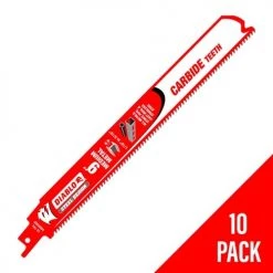 Freud Diablo 9" Steel Demon Medium Metal 10 TPI Carbide Reciprocating Saw Blade (10 Pack) DS0910CF10