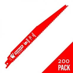 Freud Diablo 9" Steel Demon 8/10 TPI Reciprocating Saw Blade (200 Pack) DS0912BW200