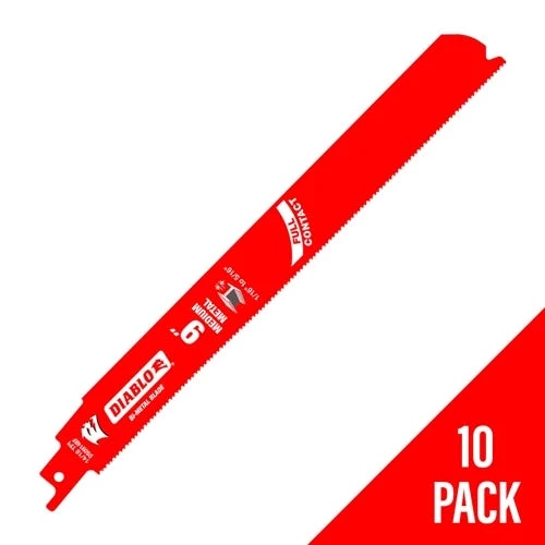 Freud Diablo 9 Steel Demon Medium Bi-Metal 14/18 TPI Reciprocating Saw Blade (10 Pack) DS0914BF10 1 Freud Diablo 9 Steel Demon Medium Bi-Metal 14/18 TPI Reciprocating Saw Blade (10 Pack) DS0914BF10