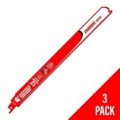 Freud Diablo 12" Steel Demon Medium Metal 10 TPI Carbide Reciprocating Saw Blade (3 Pack) DS1210CF3